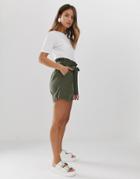 Noisy May Linen High Waisted Utility Short - Multi
