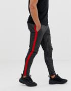Jack & Jones Originals Stripe Pants With Side Panel In Navy - Navy