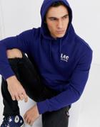 Lee Jeans Overhead Hoodie With Chest Logo In Navy-blues