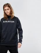 Burton Snowboards Crown Bonded Hoodie Logo Front In Black - Black