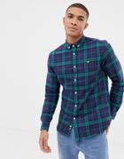 Lyle & Scott Regular Fit Long Sleeve Check Shirt In Green - Green