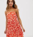 New Look Tiered Sundress In Red - Red