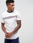 Fila Vintage T-shirt With Stripe Chest Logo In White - White