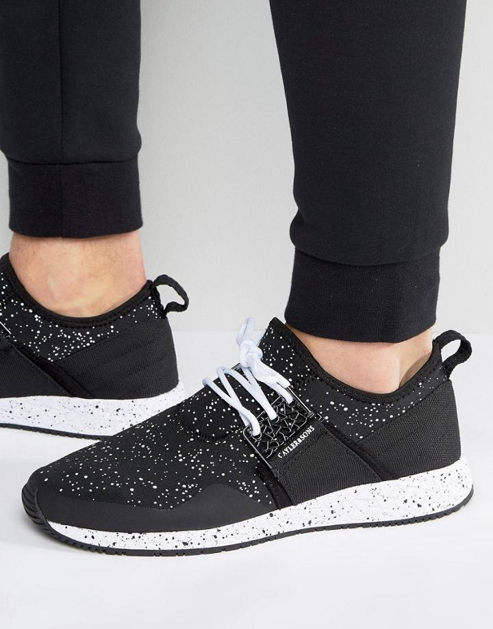 Cayler & Sons Katsuro Sneakers In Black With Speckle Print - Black