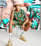 Collusion Unisex Revere Swirl Print Shirt In Multi - Part Of A Set-green