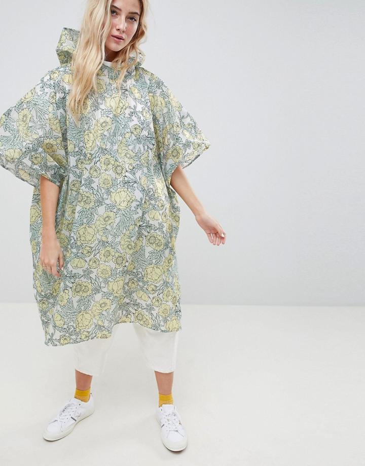 Monki Floral Print Festival Poncho - Multi