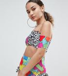 Jade Clark X Tara Khorzad Print Clash Bikini Top - Multi