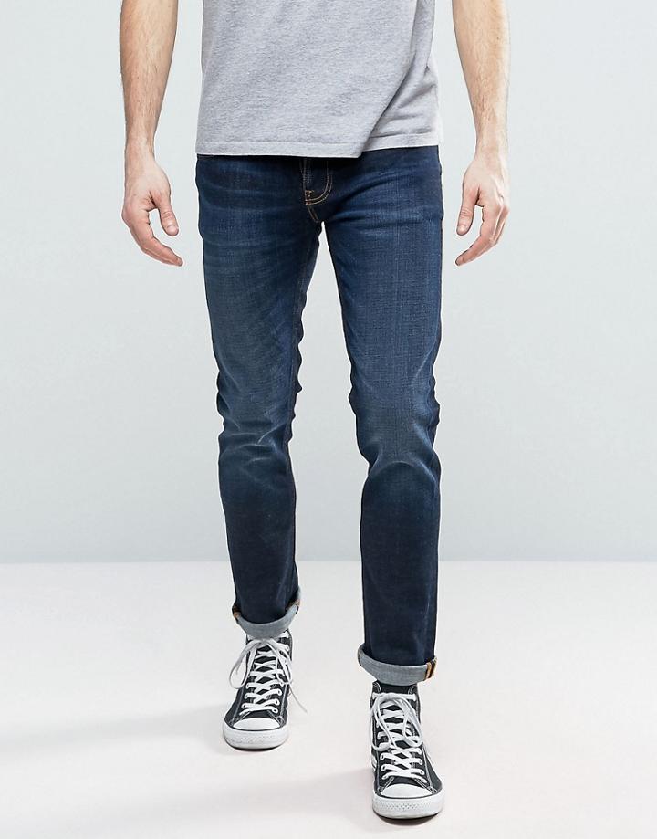 Nudie Grimtim Slim Jeans Dark Sparkles - Navy