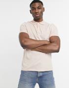 Asos Design Organic Polo In Pink