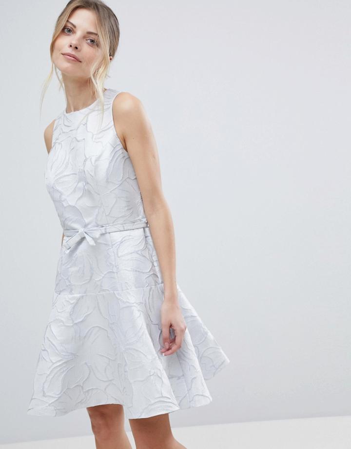 Coast Francesca Metallic Slater Dress - Silver