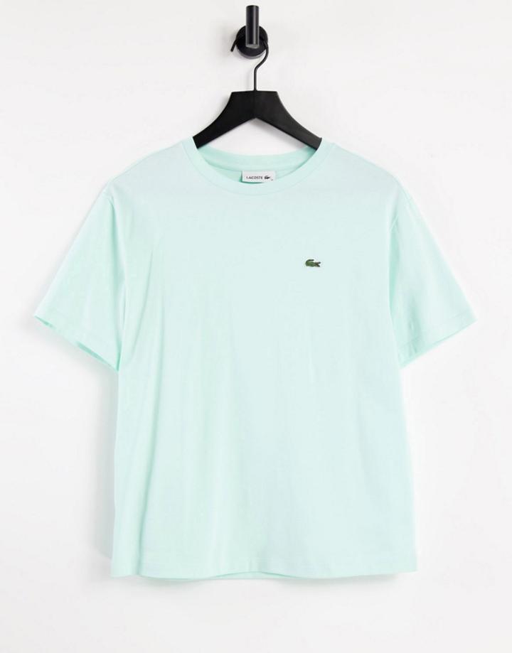 Lacoste Oversized T-shirt In Mint-blues