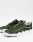Vans Old Skool Suede Sneakers In Olive-green