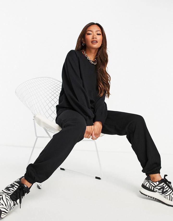 Asos Design Tracksuit Slim Sweat / Sweatpants In Black