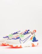 Nike React Vision Sneakers In Pale Ivory/hyper Crimson-white