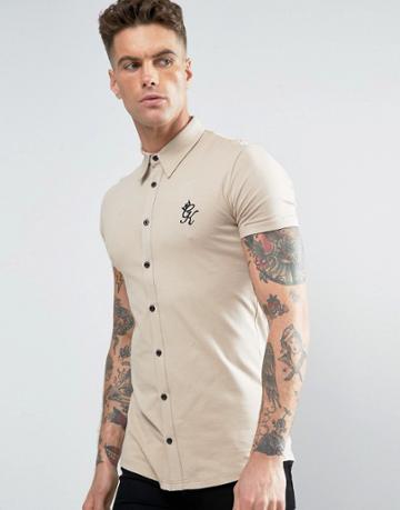 Gym King Shirt In Skinny Fit - Green