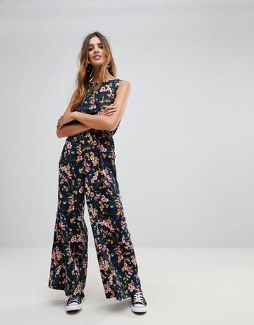 Rock & Religion Floral Jumpsuit - Black