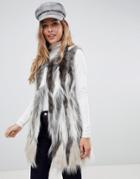 Urbancode Vest In Stag Faux Fur - Cream