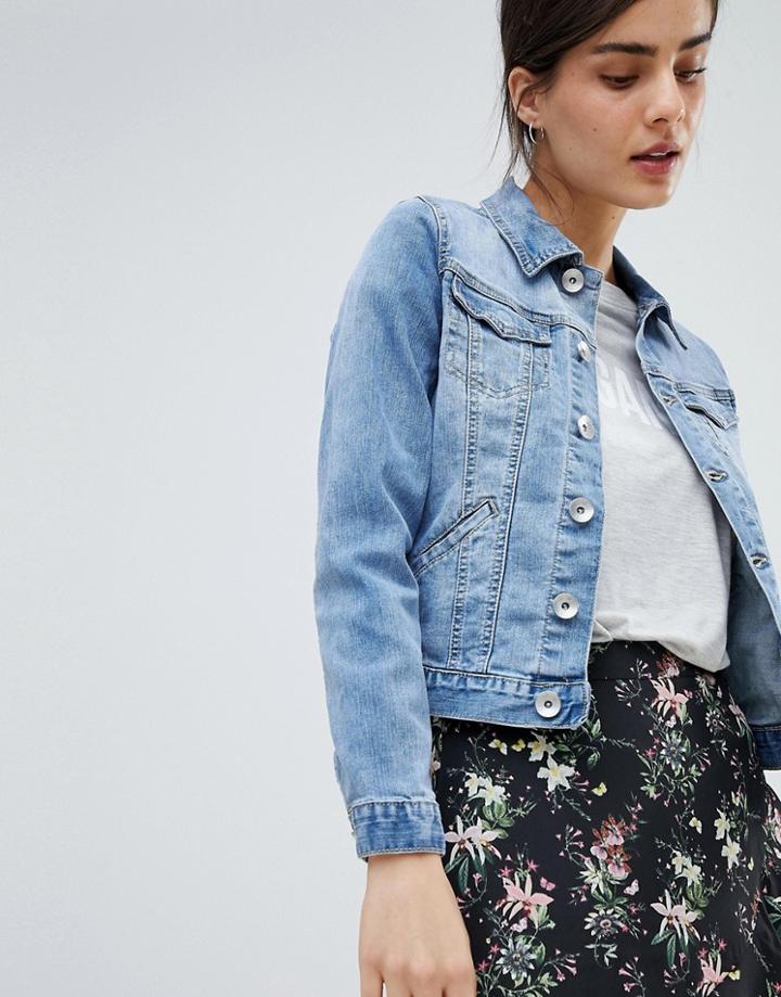 Oasis Pocket Detail Denim Jacket - Blue