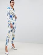 Asos Design Floral Print Pants - Multi