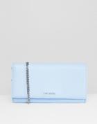 Ted Baker Textured Leather Cross Body Purse Bag - Blue
