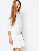 Vanessa Bruno Athe Drop Waist Dress In White - 001 Blanc