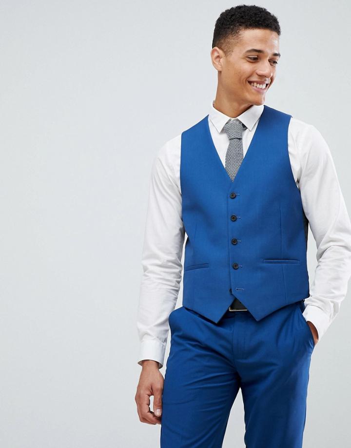 Farah Henderson Slim Fit Vest - Blue