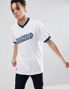 New Era Arizona Diamond Backs Mesh T-shirt In White - White