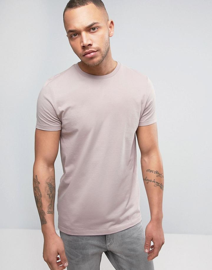 Asos Crew Neck T-shirt In Pink - Pink