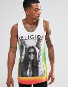 Religion Tank With Graphic Print - White