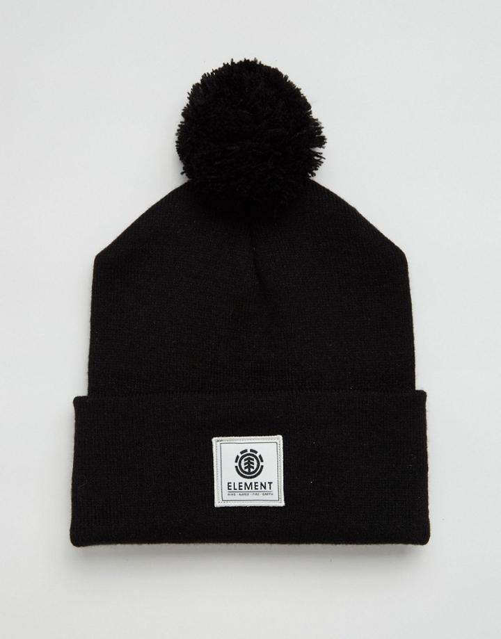 Element Beanie Dusk With Bobble - Black