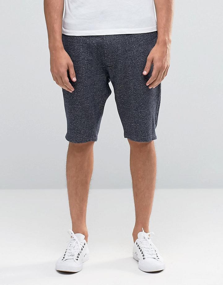 Kubban Raw Edge Jersey Shorts - Navy