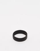 Asos Design Ring In Matte Black Finish - Black