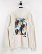 The North Face Walls Are Meant For Climbing Back Print Hoodie In Cream-white