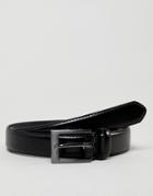 New Look Faux Leather Smart Belt In Black - Black