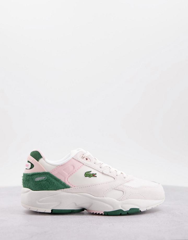 Lacoste Storm 96 Lo Suede Mix Chunky Sneakers In Multi