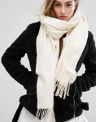 Pieces Long Scarf - White