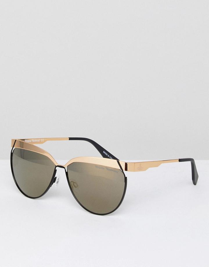Vivienne Westwood Cat Eye Sunglasses - Gold