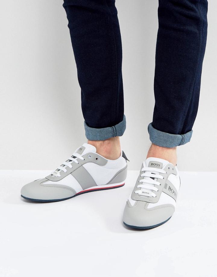 Boss Green By Hugo Boss Breathable Mesh Sneakers White - White