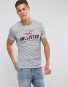 Hollister Crew T-shirt Timeless Tech Logo Slim Fit In Gray - Gray