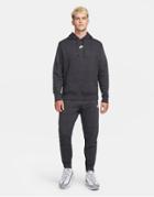 Nike Branded Aop Pack Cuffed Fleece Sweatpants In Dark Gray