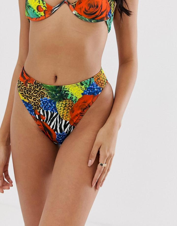 Jaded London Havana Print Bikini Bottoms - Multi