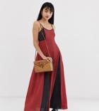 Brave Soul Petite Gina Maxi Dress In Mix Print-red