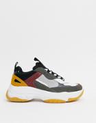 Calvin Klein Jeans Maya Sneakers In White/gray Mix-multi