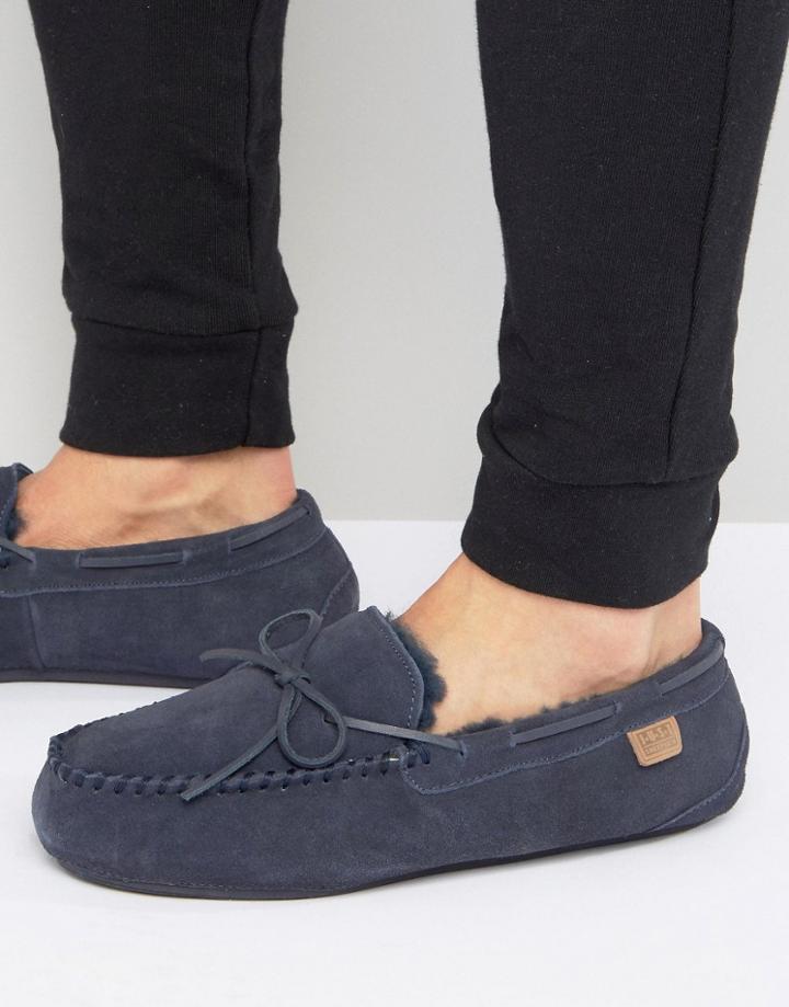 Just Sheepkin Torrington Slippers - Blue