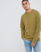 D-struct Oversized Crew Chenille Jumper - Green