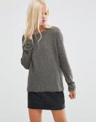 Minimum Vineke Short Textured Sweater - Green