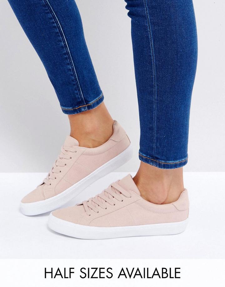 Asos Devlin Lace Up Sneakers - Beige