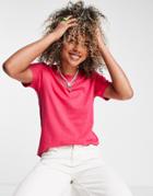 Jjxx Basic Crew Neck T-shirt In Bright Pink