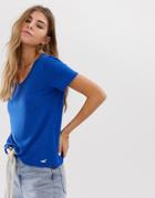 Hollister T-shirt With V-neck - Blue