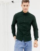 New Look Regular Fit Shirt In Green Check - Green